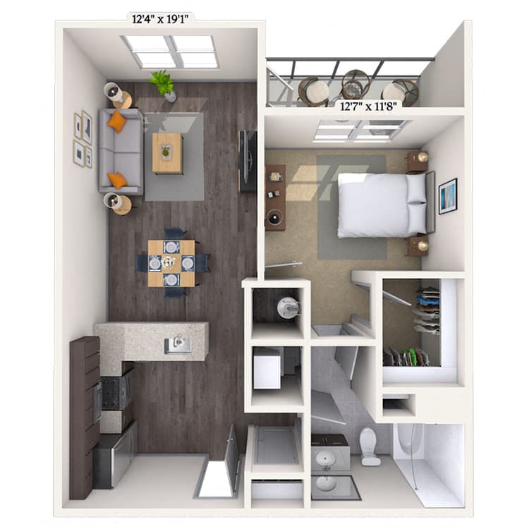 Floorplan image of unit 2400-512