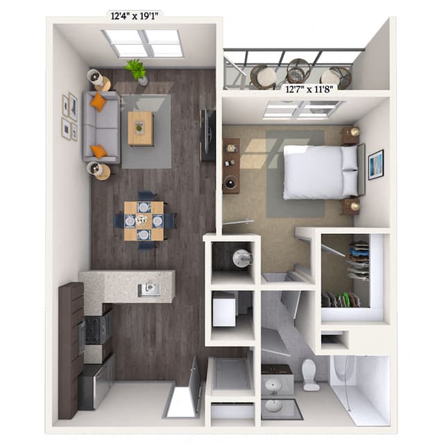 Floorplan image of unit 2400-120