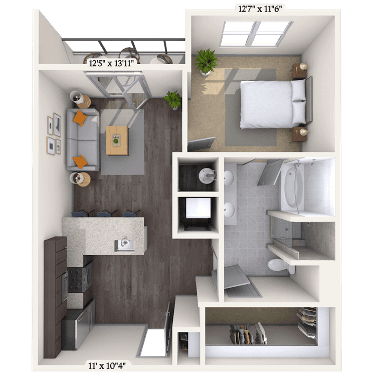 Floorplan image of unit 2400-304