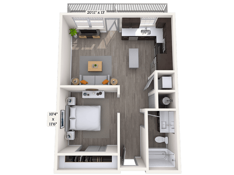 Floorplan image of unit 262