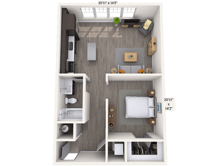 Floorplan image of unit 314