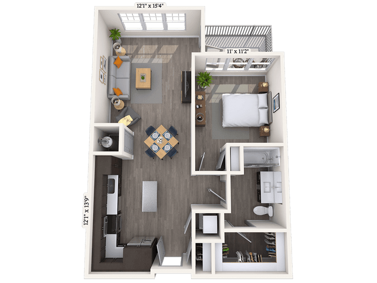 Floorplan image of unit 353