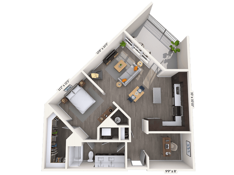 Floorplan image of unit 571