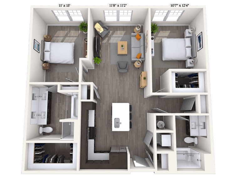 Floorplan image of unit 520