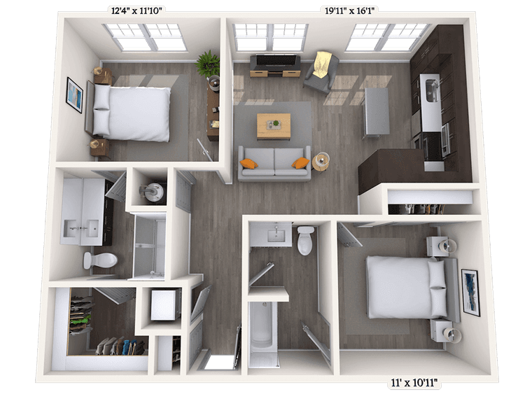 Floorplan image of unit 547