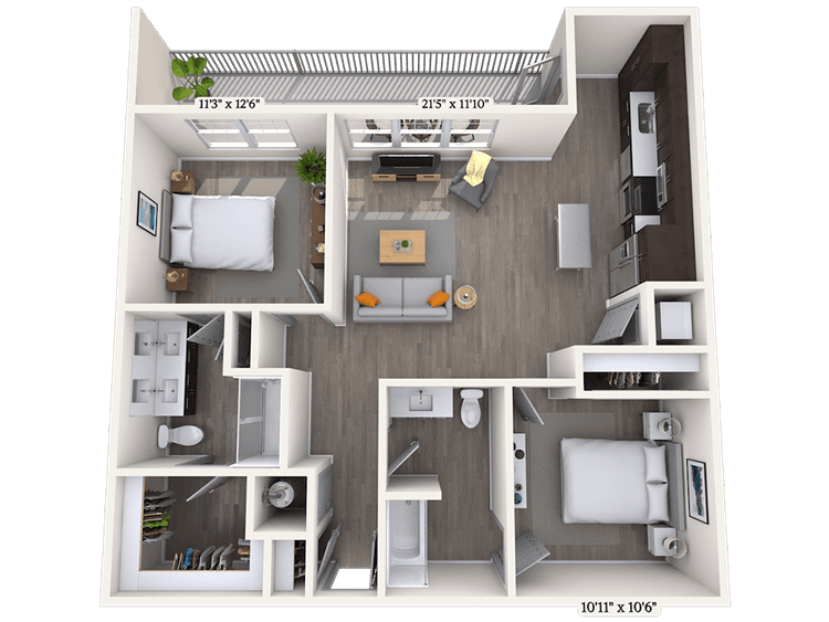Floorplan image of unit 236