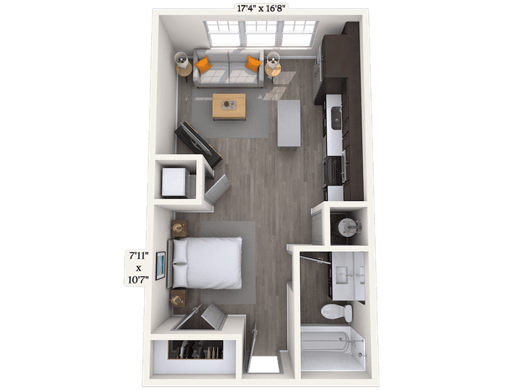 Floorplan image of unit 508