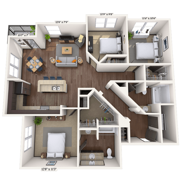 Floorplan image of unit 033200