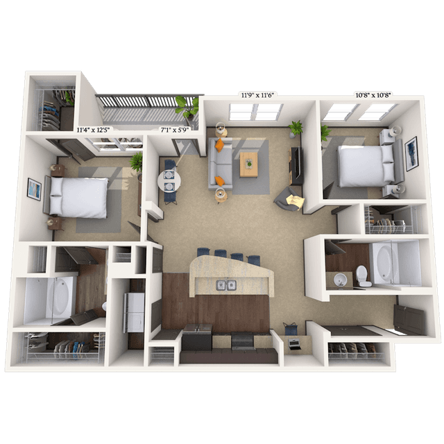 Floorplan image of unit 044121