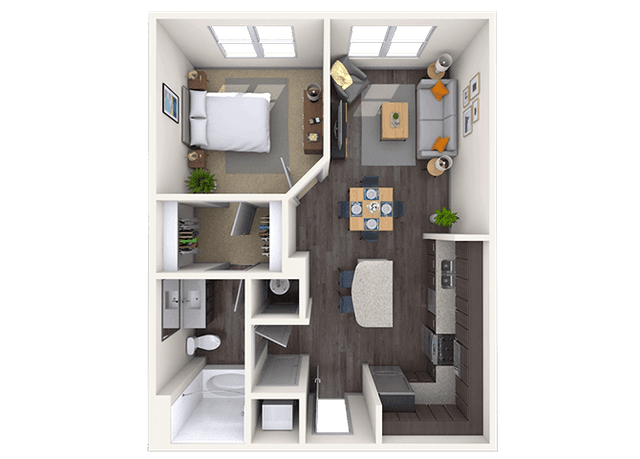 Floorplan image of unit 1400M218