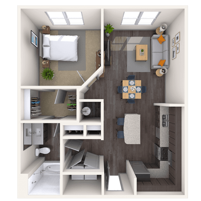Floorplan image of unit 1400M326