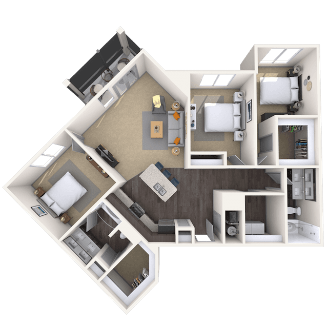 Floorplan image of unit 1201-207