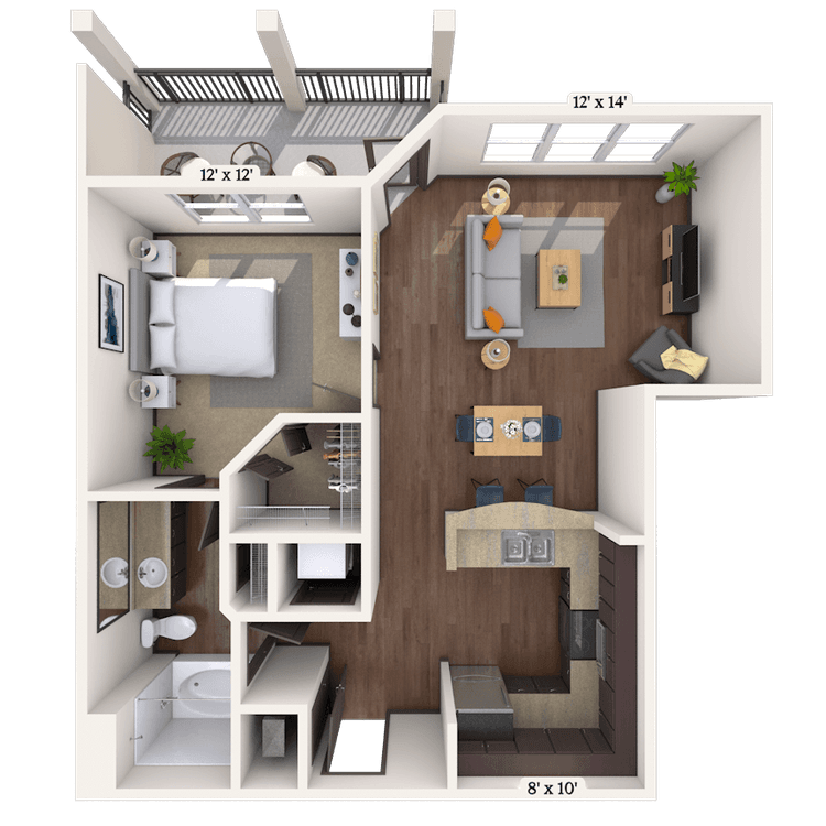 Floorplan image of unit 11105
