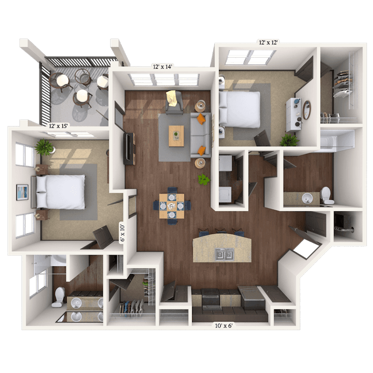 Floorplan image of unit 13003