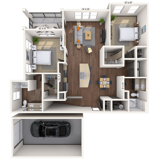 Floorplan image of unit 13202