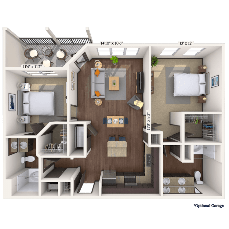 Floorplan image of unit 7101