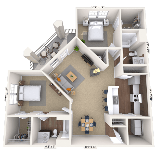 Floorplan image of unit II 24112324