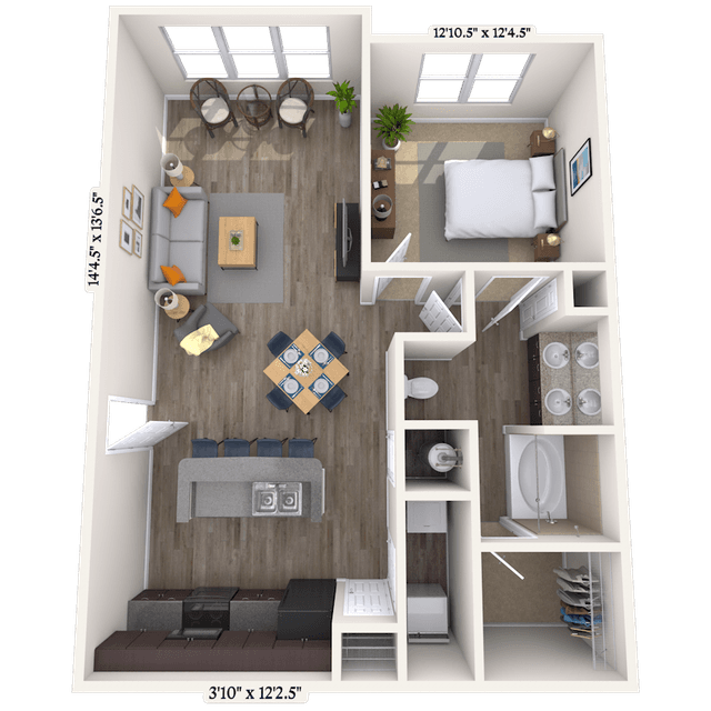 Floorplan image of unit II 012712