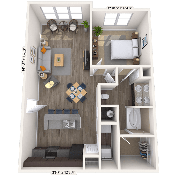 Floorplan image of unit II 012411