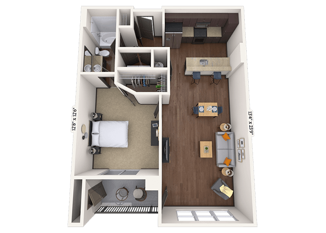 Floorplan image of unit II 2-1140