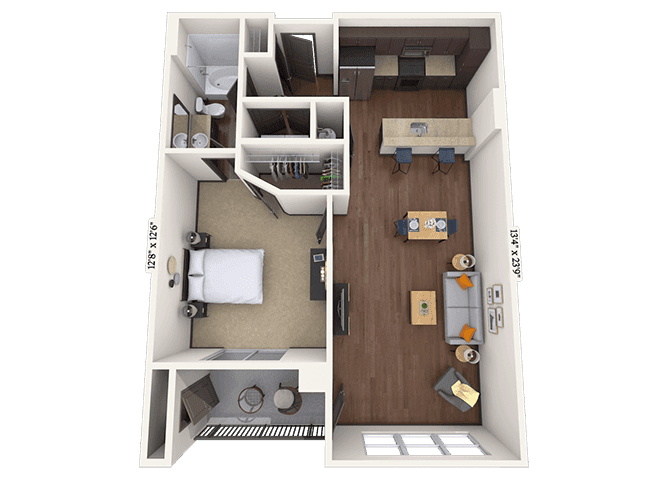 Floorplan image of unit II 2-1416