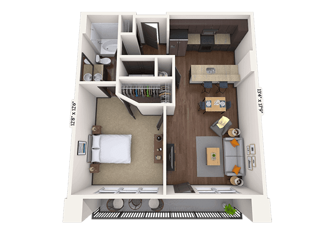 Floorplan image of unit II 2-1328