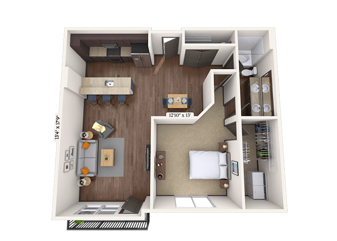 Floorplan image of unit II 2-1115
