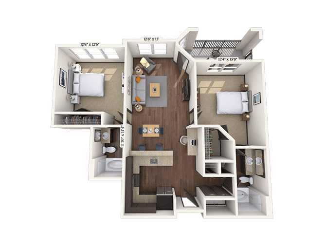 Floorplan image of unit 1-1303