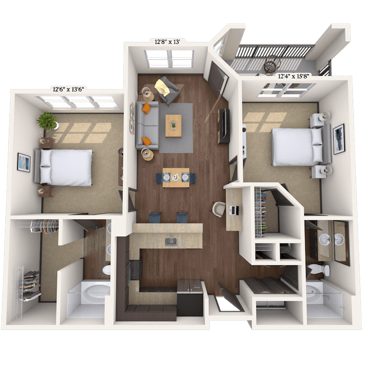 Floorplan image of unit 3-3408