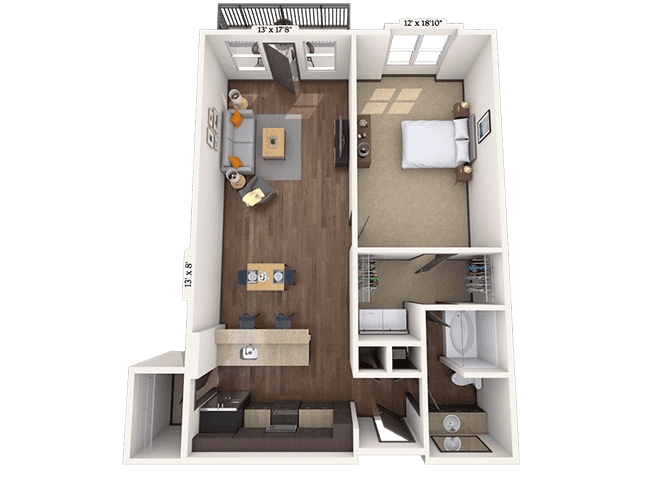 Floorplan image of unit II 8-411