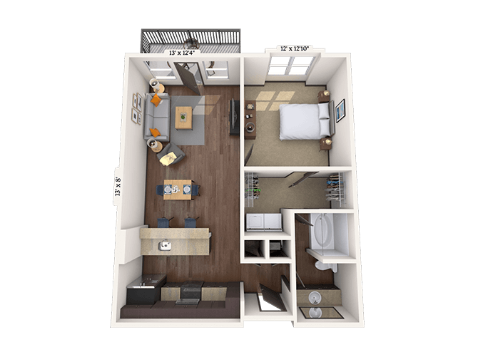 Floorplan image of unit II 8-207