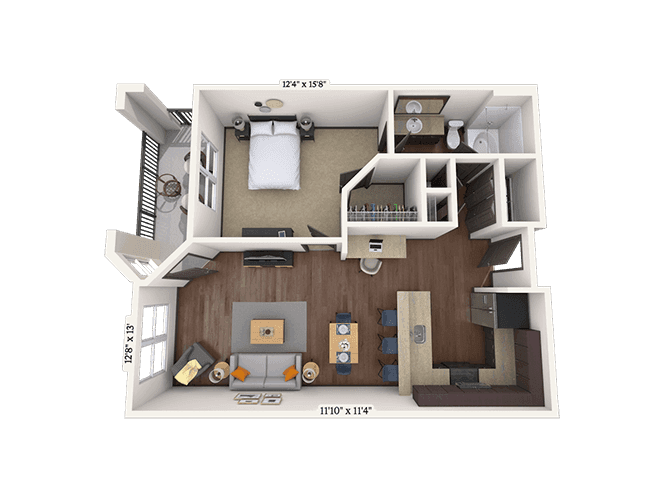 Floorplan image of unit 2-2302
