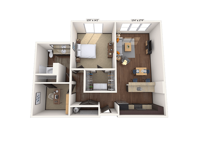 Floorplan image of unit II 2-1215