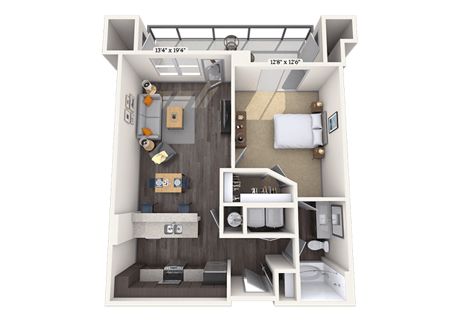 Floorplan image of unit II 2-1412