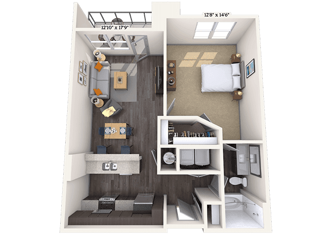Floorplan image of unit II 2-1302