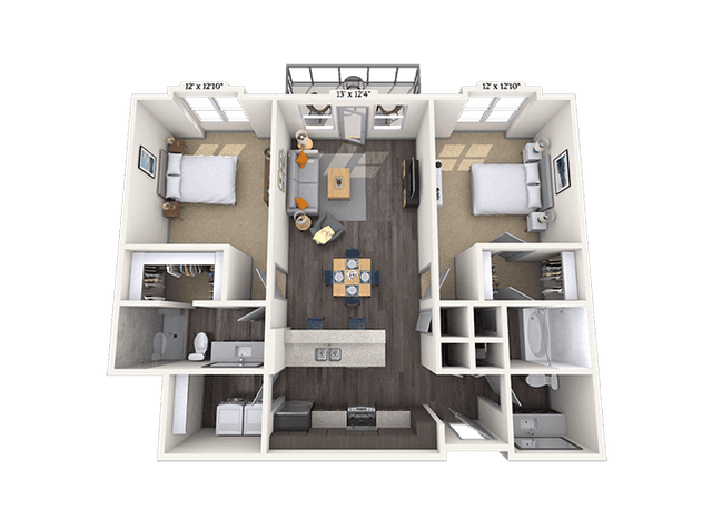 Floorplan image of unit II 8-309