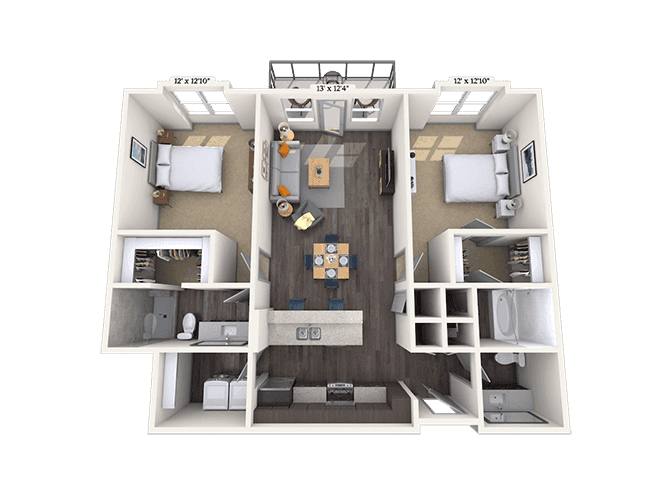 Floorplan image of unit II 8-309