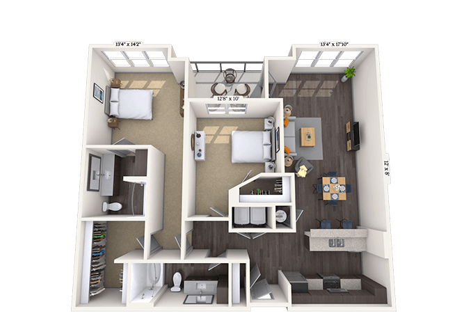 Floorplan image of unit II 2-1116