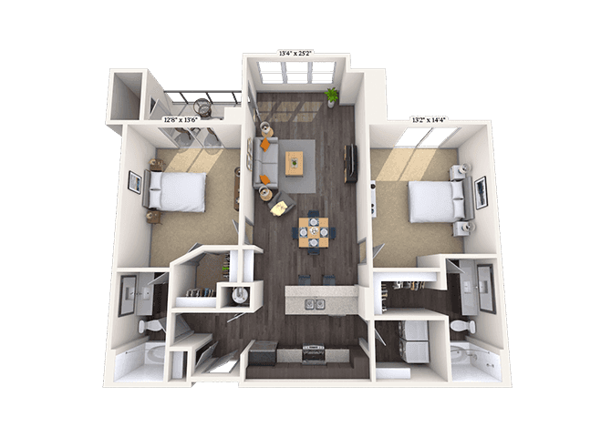 Floorplan image of unit II 2-1126