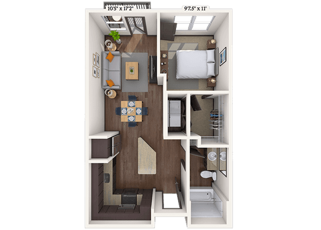 Floorplan image of unit 2074