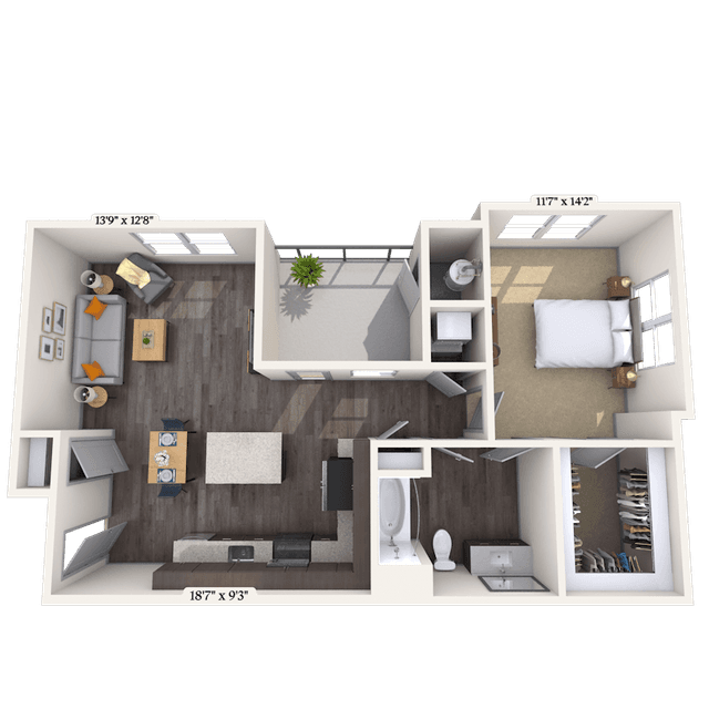 Floorplan image of unit C-304