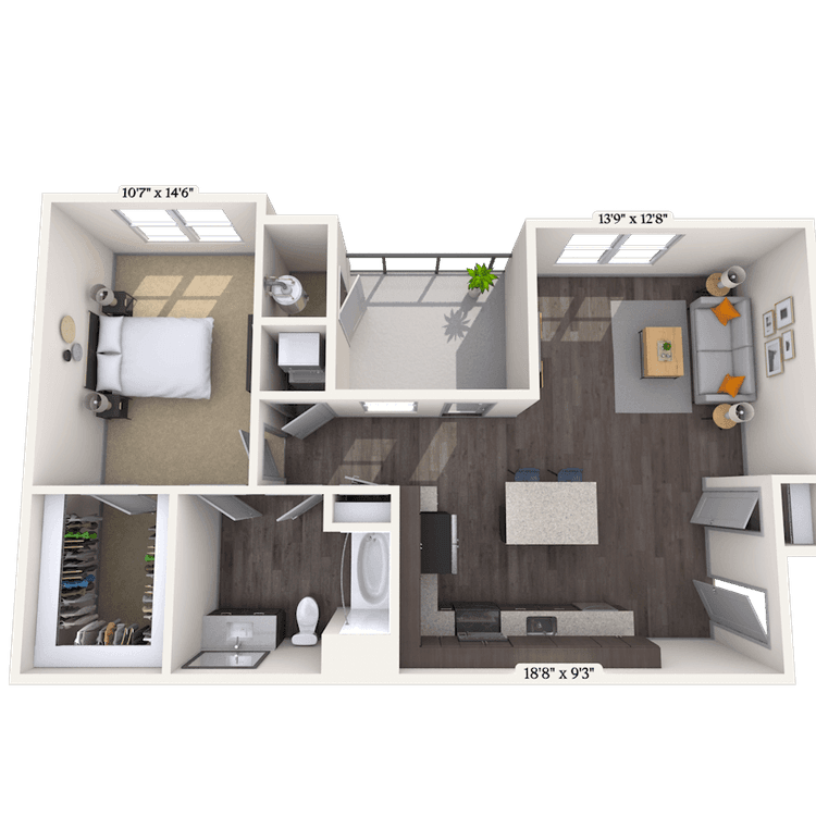 Floorplan image of unit L-218