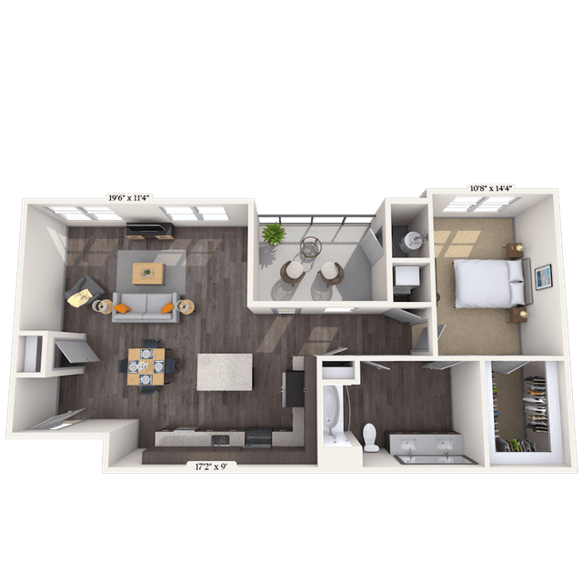 Floorplan image of unit M-315