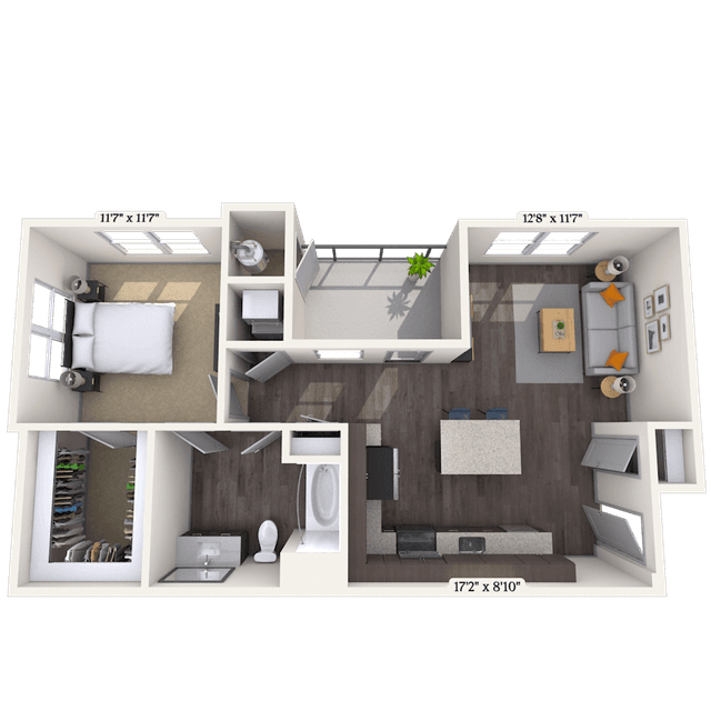 Floorplan image of unit Q-101