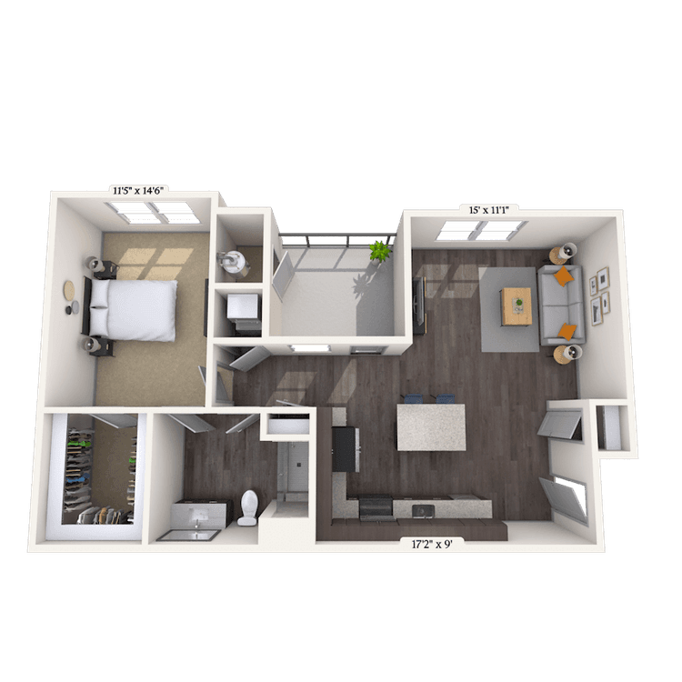 Floorplan image of unit Q-310