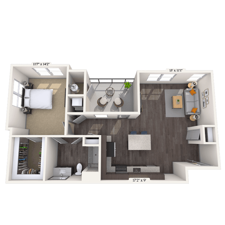 Floorplan image of unit K-206