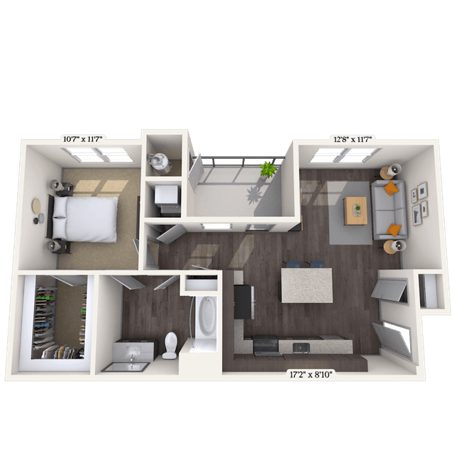 Floorplan image of unit Q-303