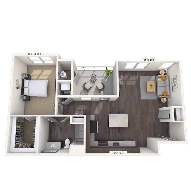 Floorplan image of unit Q-209