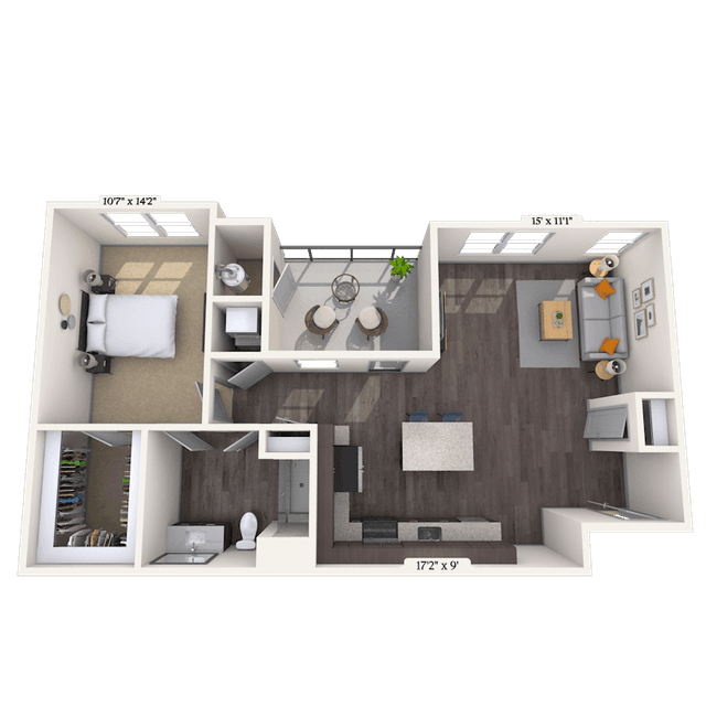 Floorplan image of unit M-214