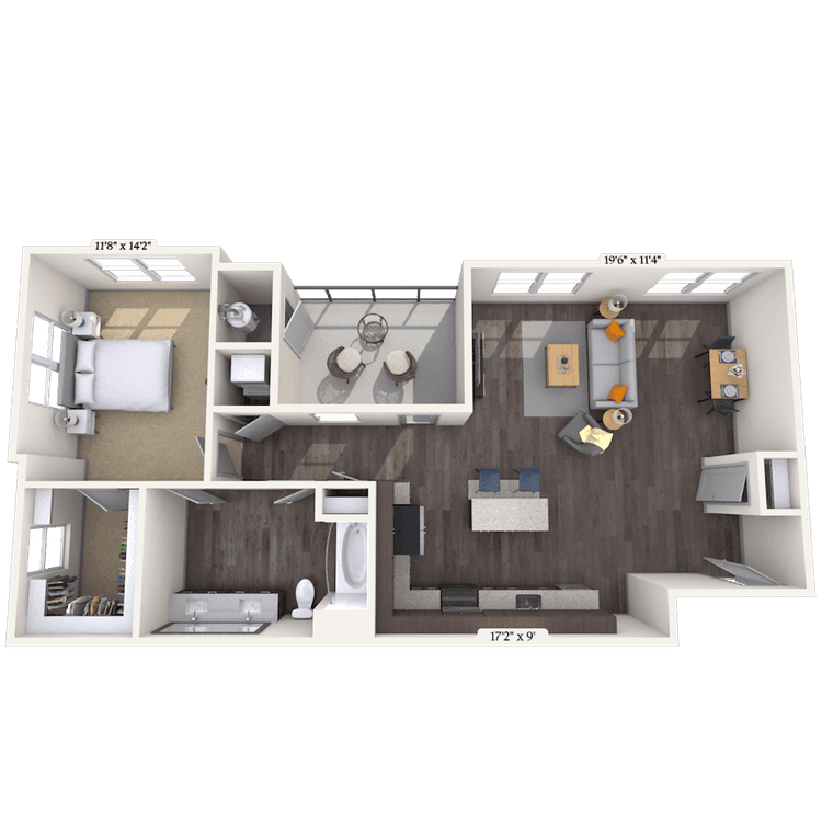 Floorplan image of unit K-210